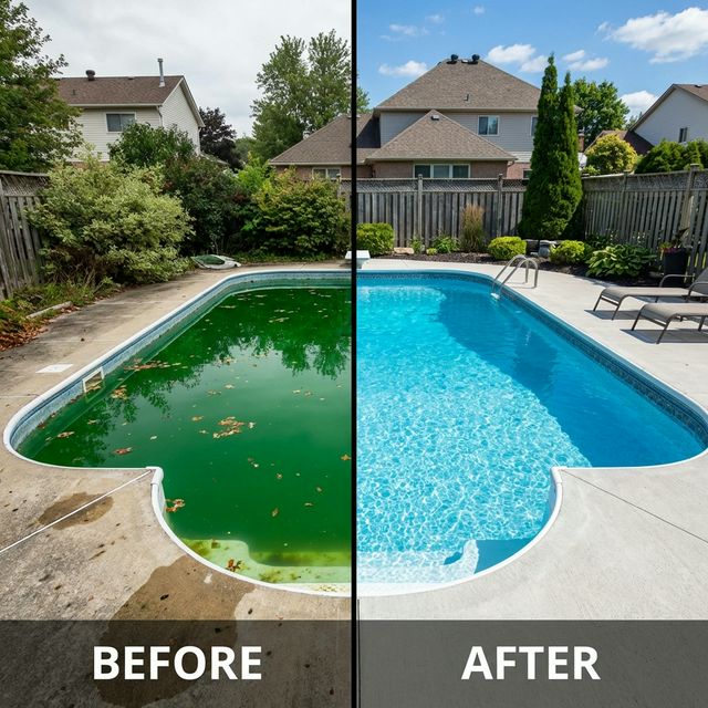 Before and After Pool Transformation